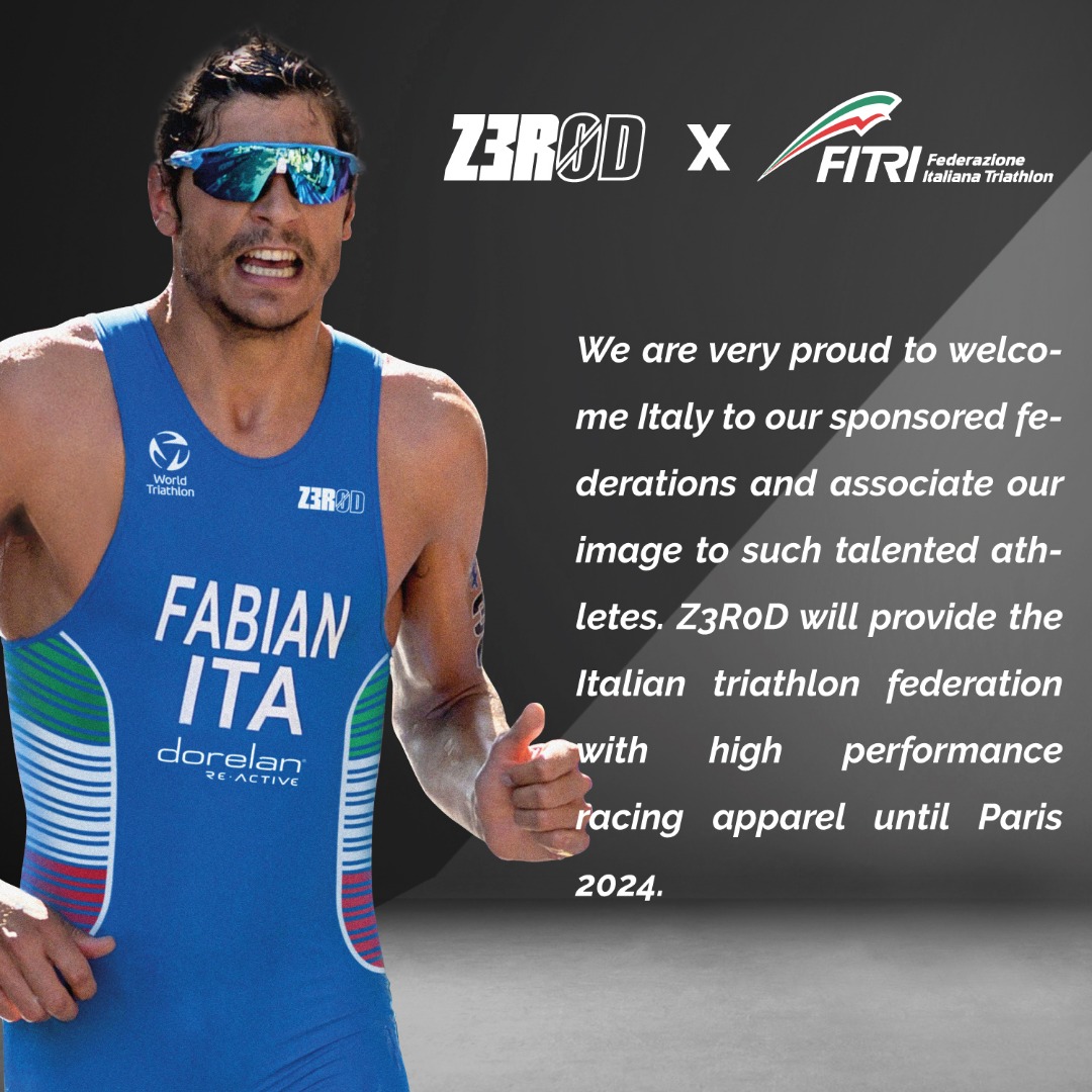 Z3R0D devient sponsor officiel de la fédération italienne de triathlon !