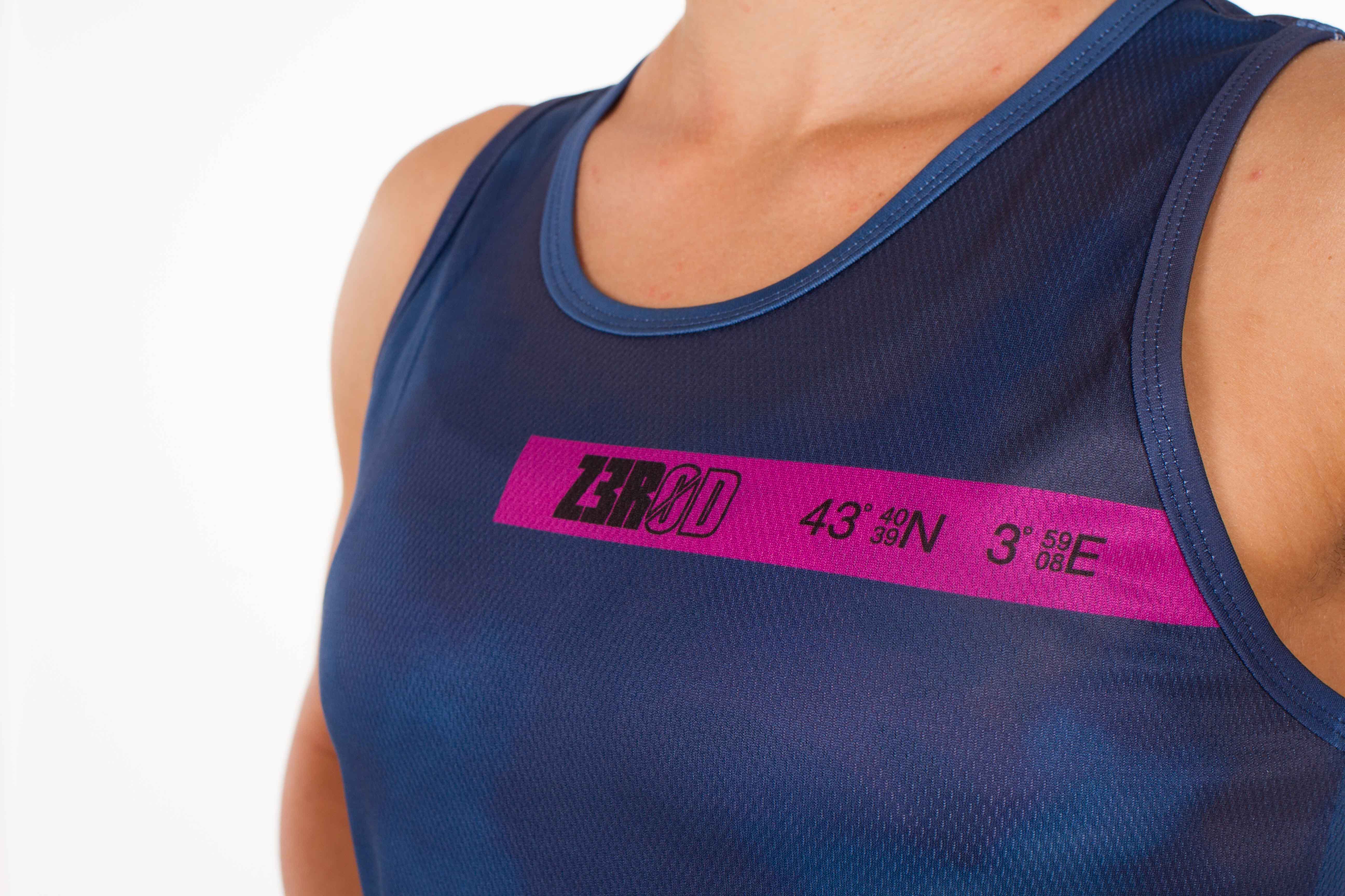 Débardeur course à pied femmes hot purple mist Z3R0D