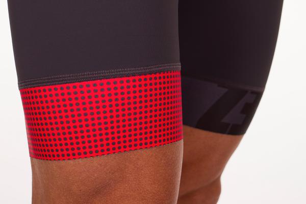 Triathlon racer man ttSUIT | Z3R0D - triathlon sleeved red and grey trisuit 