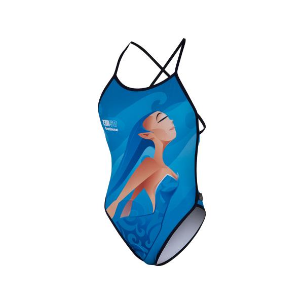 One piece athletic women swimsuit - ZEROD Ravenman Atoll