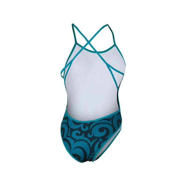 Maillot de bain une pièce athlétique femme - Ravenman vert ZEROD