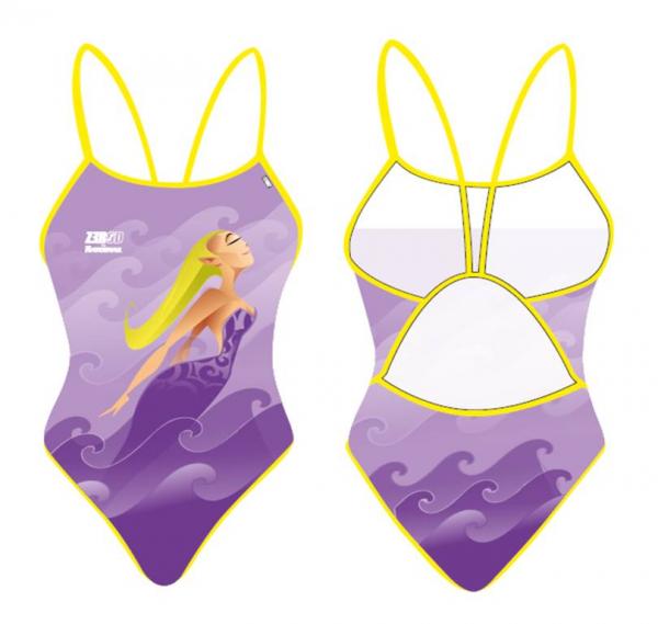 Girls one piece kid swimsuit - Ravenman purple ZEROD  