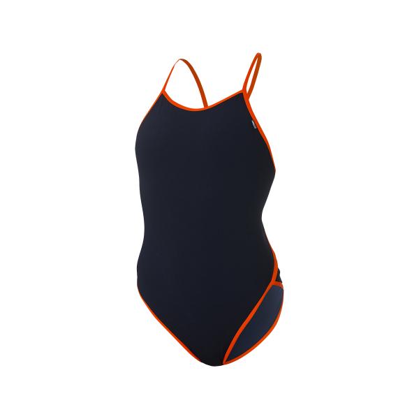 Z3R0D - MAILLOT 1PIECE BLEU FONCE / ORANGE 