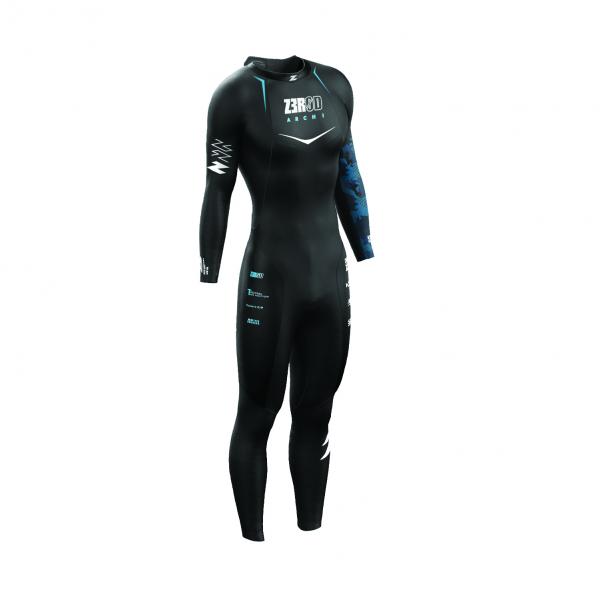 Triathlon neoprene ARCHI wetsuit for men | Z3R0D