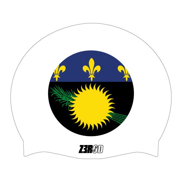 BONNET DE NATATION Z3R0D EN SILICONE GUADELOUPE BLASON