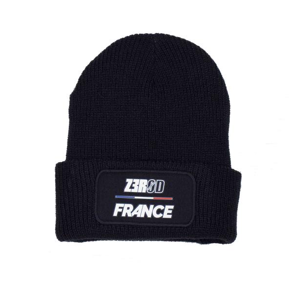 Z3R0D - bonnet hiver France bleu marine doublé polaire