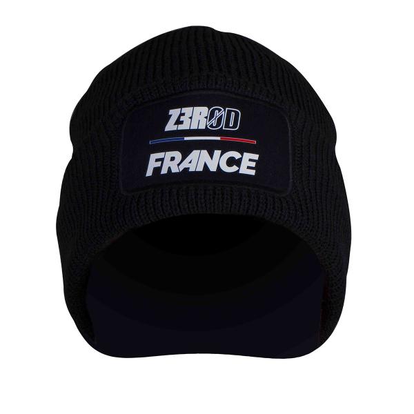 Z3R0D - bonnet hiver France bleu marine doublé polaire