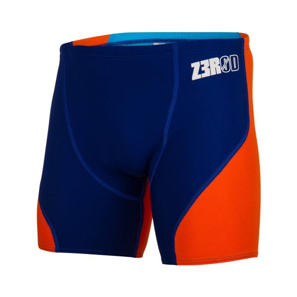 Boxer natation bleu marine, atoll orange homme | Z3R0D