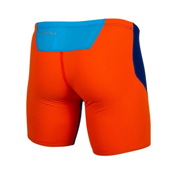 Man dark blue, orange atoll swimming boxer | Z3R0D