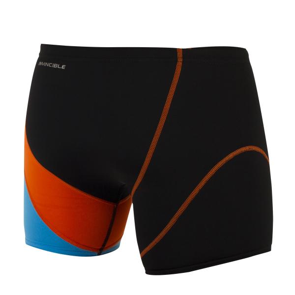 Boxer natation Z3R0D - noir atoll orange