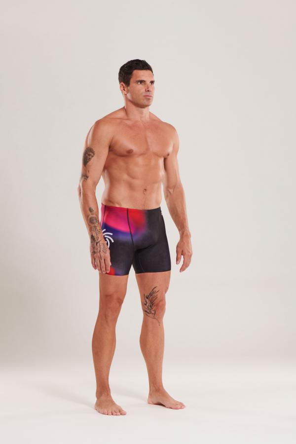 Boxer natation noir Vortex Nebula homme | Z3R0D