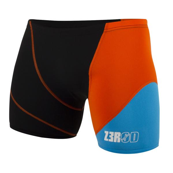 Boxer natation Z3R0D - noir atoll orange