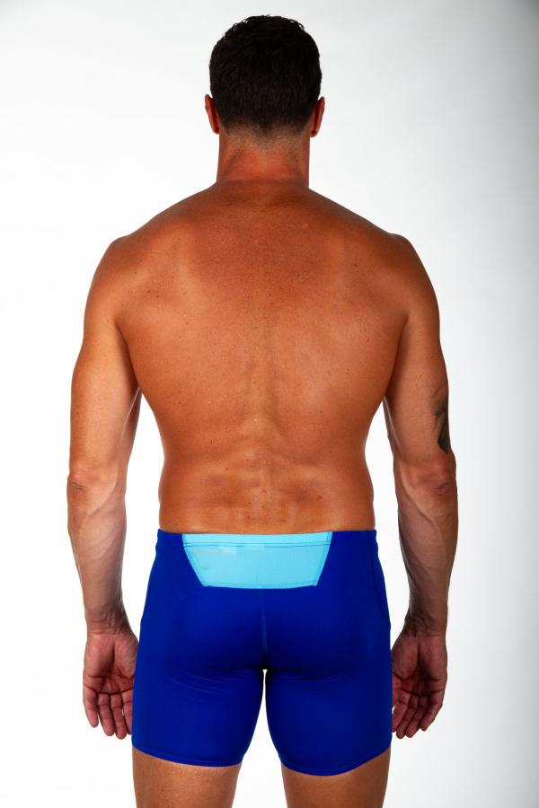 Boxer natation bleu et atoll homme | Z3R0D