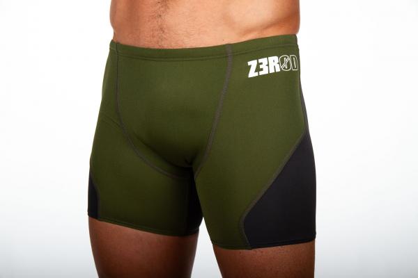 Boxer natation kaki et gris homme | Z3R0D