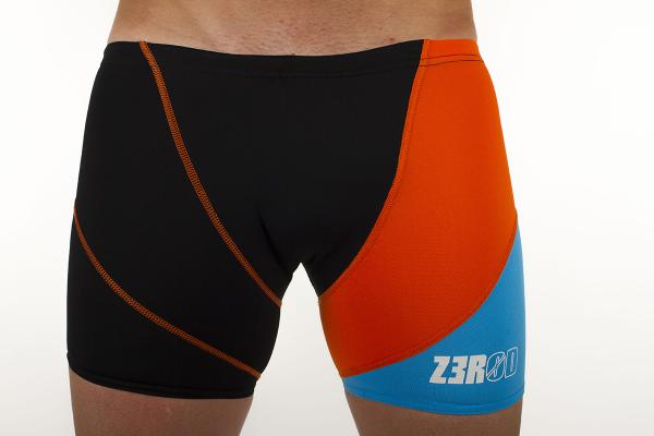 Boxer natation Z3R0D - noir atoll orange