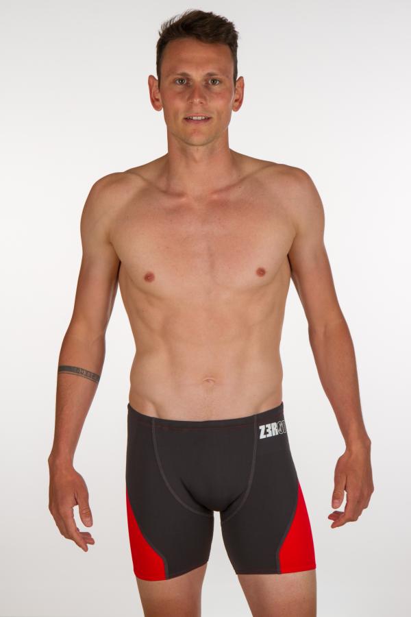 Boxer natation gris et rouge homme | Z3R0D