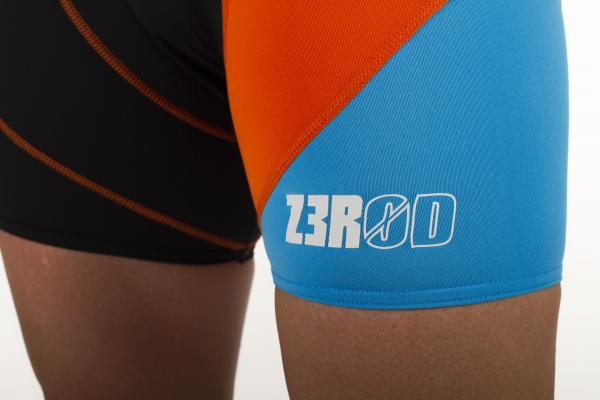 Boxer natation Z3R0D - noir atoll orange