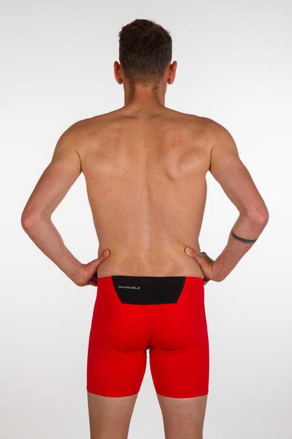 Boxer natation gris et rouge homme | Z3R0D