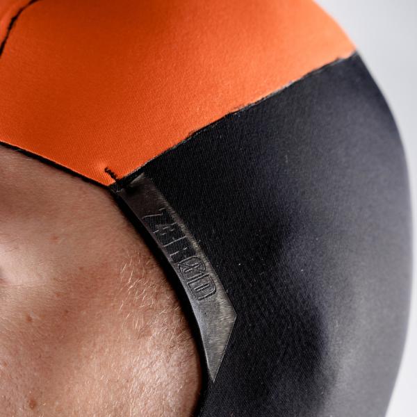 Z3R0D - Orange triathlon adjustable neoprene hood