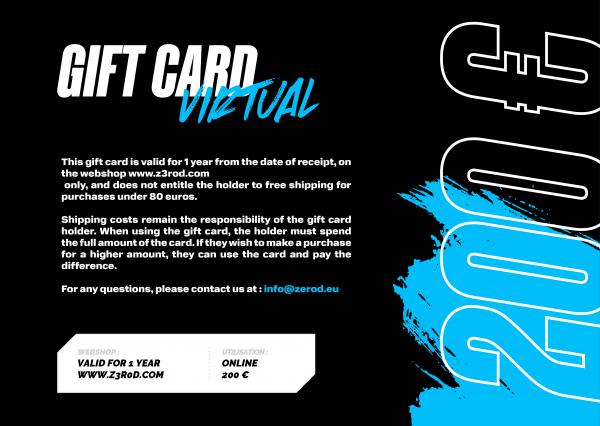 Z3R0D gift card - offer triathlon gear and accessories!