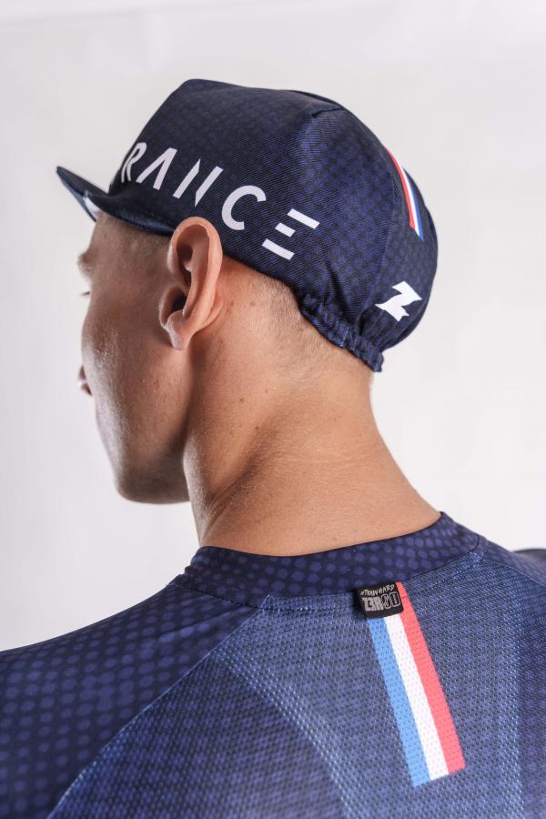 Casquette vélo Z3R0D France bleu marine