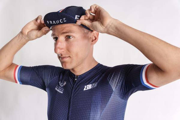 Casquette vélo Z3R0D France bleu marine