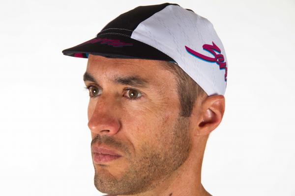 Casquette vélo Z3R0D Miami blanc, rose, turquoise et noir