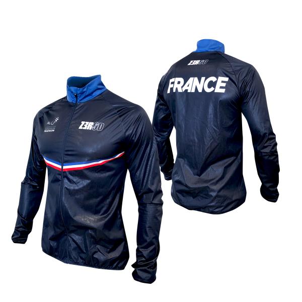 Veste vélo coupe-vent France Z3R0D - veste hiver cyclisme