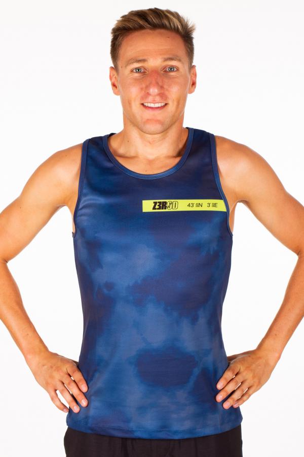 Lime Thunderstorm Man Running Singlet | Z3R0D 