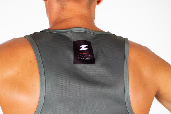 Orange trekking green Man Running Singlet | Z3R0D 