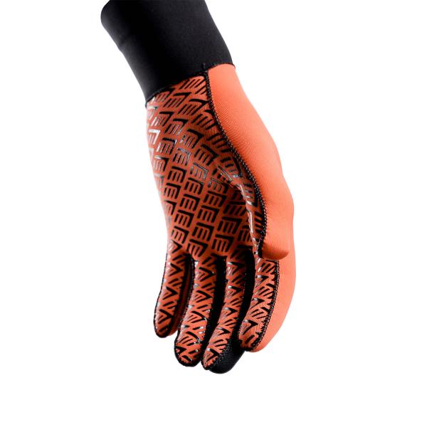 Z3R0D - Black/orange triathlon neoprene gloves for open water