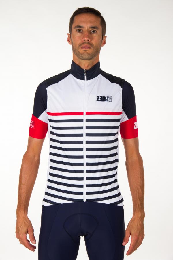 Z3R0D Mariniere navy cycling windproof gilet