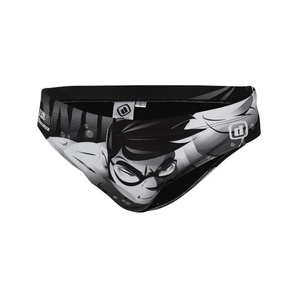 Maillot de bain homme graphic brief slip de bain - Ravenman noir ZEROD 