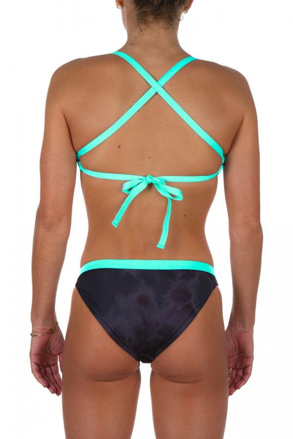 Z3R0D woman swim top - Dark Shadows Tie & Dye