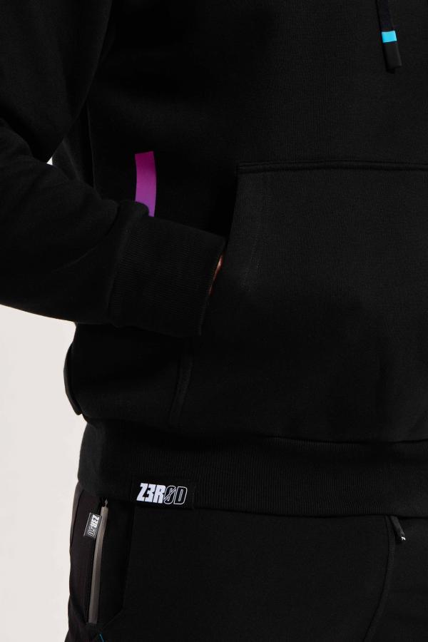 Sweat à capuche hoodie noir Vortex Z3R0D