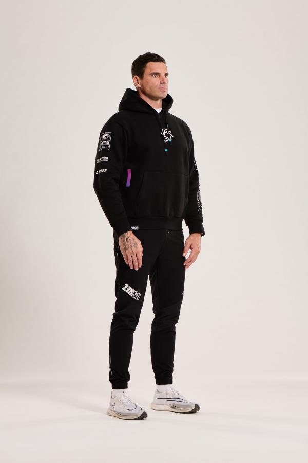 Sweat à capuche hoodie noir Vortex Z3R0D