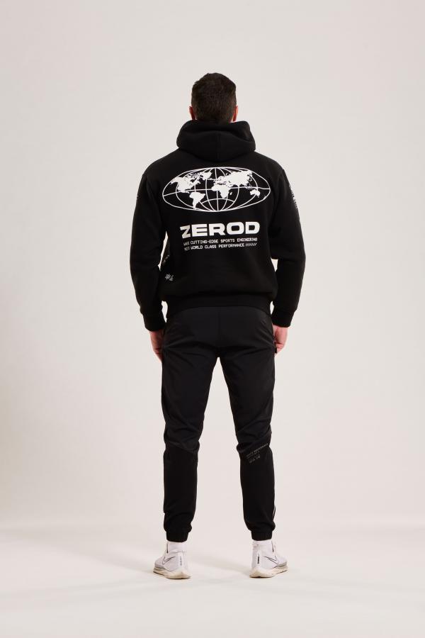 Sweat à capuche hoodie noir Vortex Z3R0D