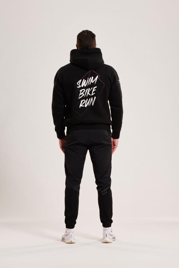 Sweat à capuche hoodie noir Z3R0D Swim Bike Run