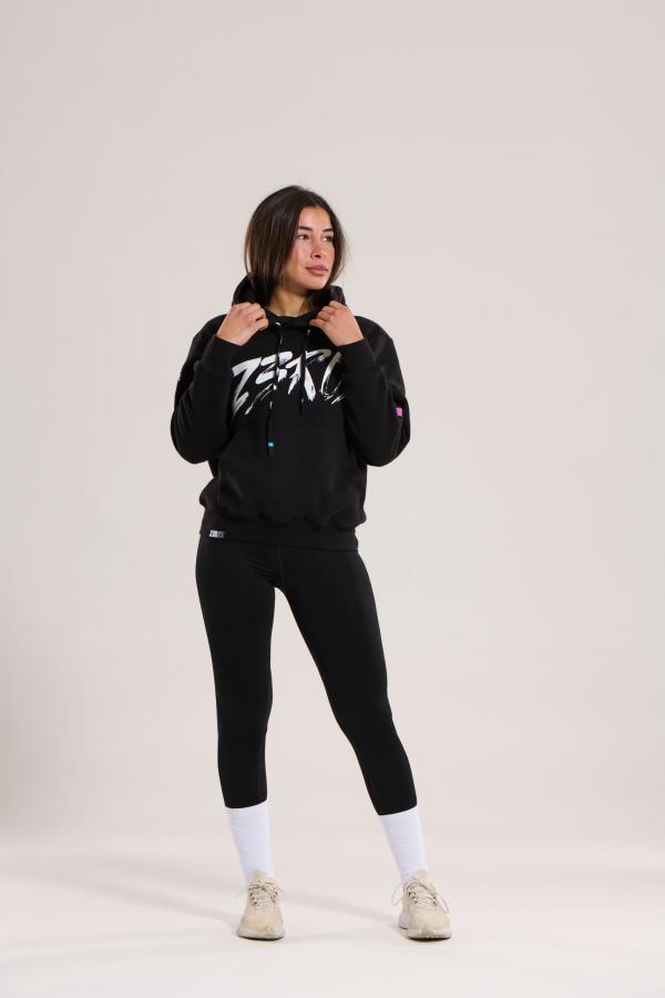 Z3R0D Black Swim Bike Run Hoodie