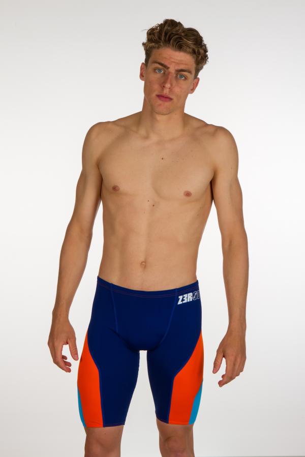 Jammer natation bleu marine, atoll, orange homme | Z3R0D