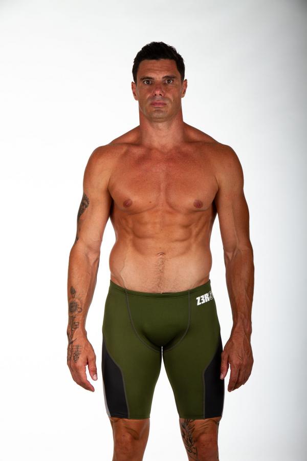 Man khaki and grey swimming jammer | Z3R0D