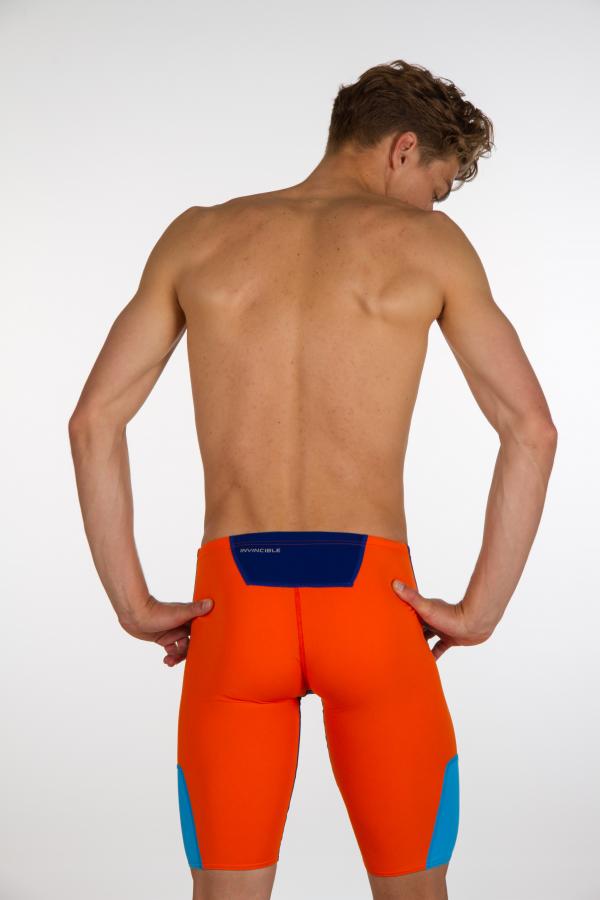 Jammer natation bleu marine, atoll, orange homme | Z3R0D