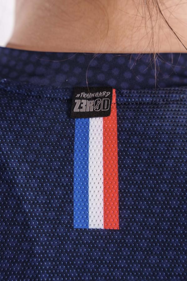 Maillot vélo France Z3R0D à manches courtes pour femmes