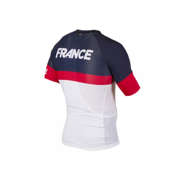 Maillot vélo France Z3R0D manches courtes bleu blanc rouge