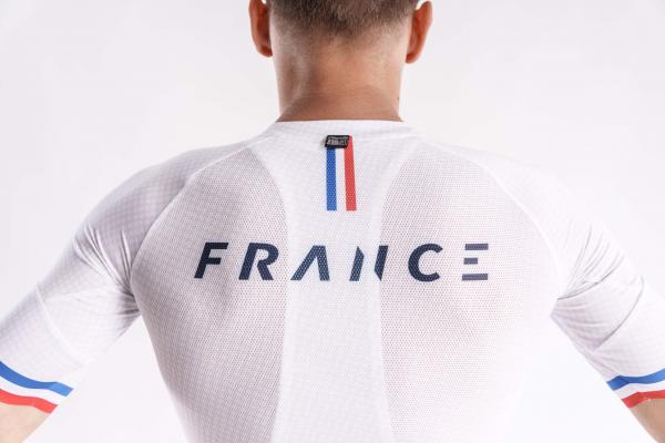 Maillot vélo France Z3R0D manches courtes bleu marine 