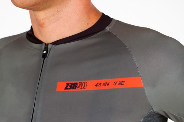 Z3R0D orange trekking green cycling jersey, cycling short sleeves jersey for men