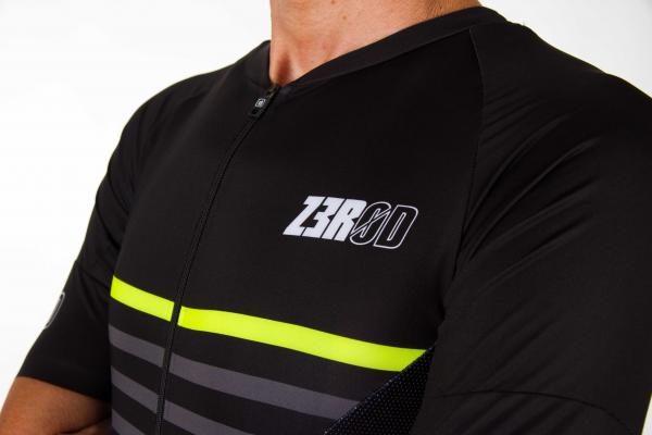 Z3R0D mariniere black cycling jersey, cycling short sleeves jersey for men