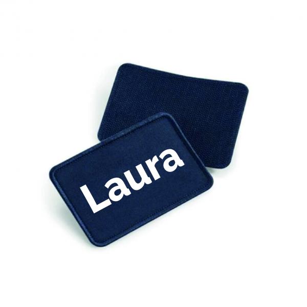 Patch velcro bleu marine petite taille personnalisable Z3R0D