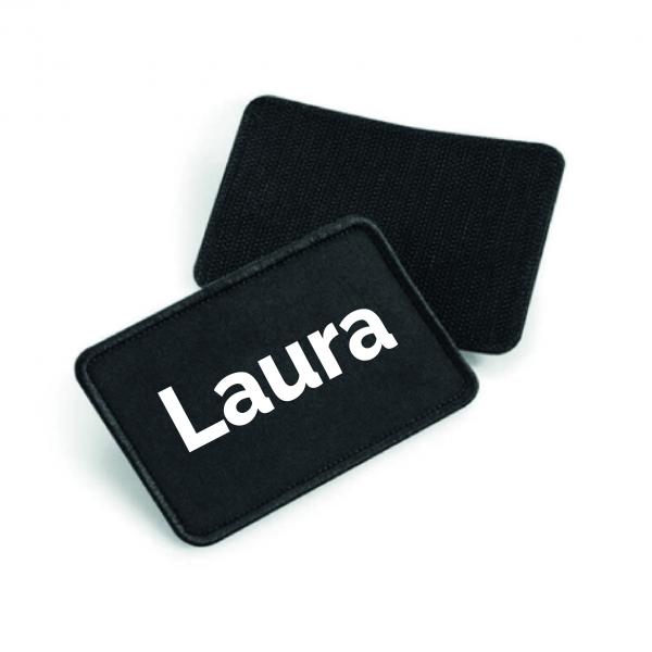 Patch velcro noir petite taille personnalisable Z3R0D