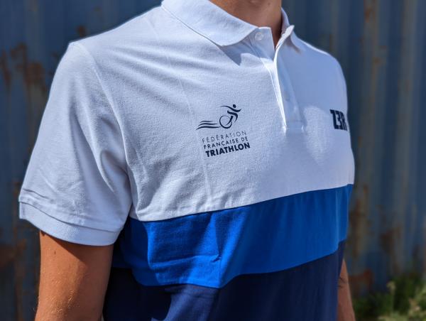 Z3R0D - Triathlon : Outlet , French Collection : POLO MAN FRANCE    (MARINE/BLANC)
